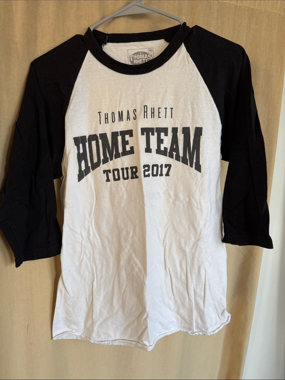 Thomas Rhett Home Team Tour 2017 Baseball Jersey - Black & White